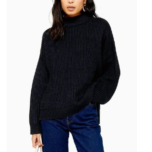 ⭐️HP⭐️TOPSHOP Mock Neck Sweater - Picture 1 of 7
